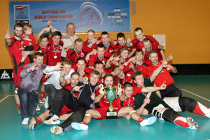 Florbola čempionāta <i>supersērijā</i> triumfē "Lielvārde"