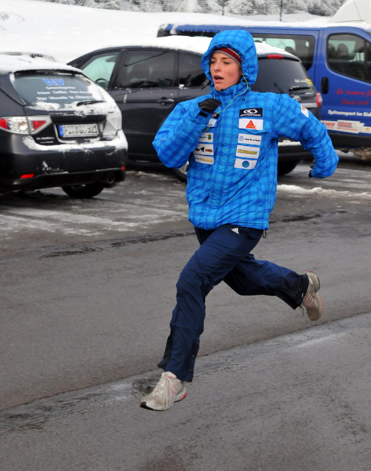 Foto Lelde Priedulēna + skeletons + mūzika Ziemas sports