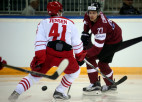 Video: Latvijas hokeja izlase vienīgajā pārbaudes spēlē piekāpjas Dānijai ar 0:3.