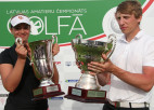 Eihmanis un Švanka sekmīgi aizstāv Latvijas golfa čempionu titulus