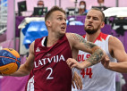 Latvijas 3x3 basketbola izlase olimpiskajā debijā pieveic Polijas izlasi