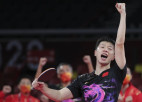 Ķīna uzvar visās 12 galda tenisa spēlēs un izcīna ceturto zeltu piecās disciplīnās