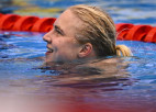 Lietuvas peldētāja Meilutīte labo pasaules rekordu 50 metros brasā