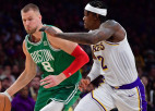 Porziņģis pretiniekus <i>apdāvina</i> ar 28+11, ''Celtics'' Ziemassvētku uzvara pār ''Lakers''