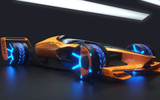 Foto: "McLaren" fantāzija par 2050. gada F1 sacīkšu mašīnu