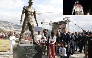 Ronaldu statuju pārtaisa par Mesi