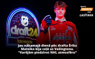 Mateiko: "NHL drafts – tas ir tikai sākums. Jāturpina strādāt"