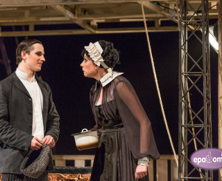 Video: "Amerika jeb Bez vēsts pazudušais" Dailes teātrī. Izrādes fragmenti