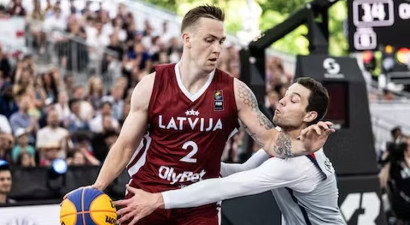 Parīzes spēka rangā Latvijas 3x3 izlasei atvēlēta trešā vieta