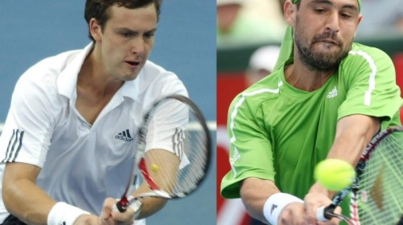 Ernests Gulbis pret Markosi Bagdati
Foto: AFP