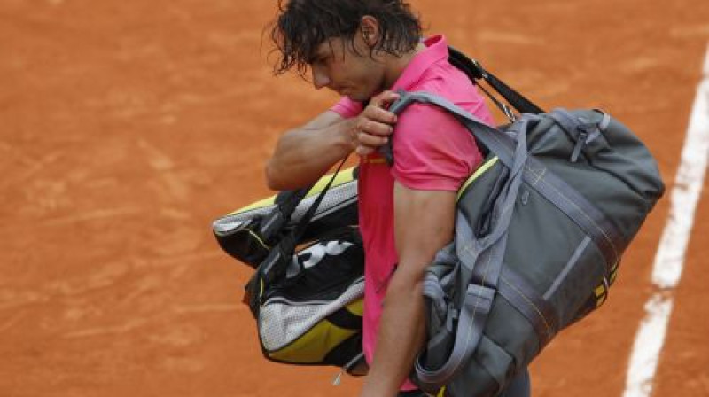 Rafaels Nadals pirmo reizi ''French Open'' pamet ar nokārtu galvu
Foto: AFP