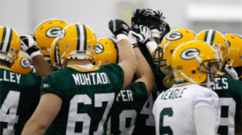 Grīnbejas "Packers" spēlētāji
Foto: AP