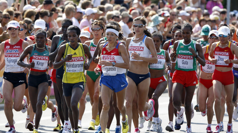 Maratonskrējiena dalībnieces
Foto: AP