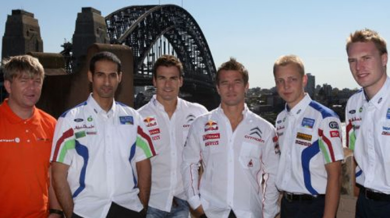 Vadošie piloti pirms Austrālijas rallija starta
Foto: www.rallyaustralia.com