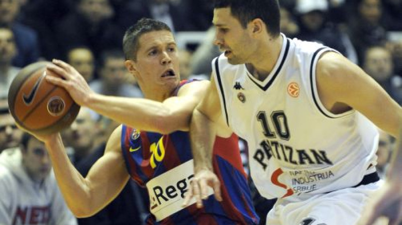 ''Partizan'' - ''Barcelona'' spēles epizode
Foto: AFP/Scanpix