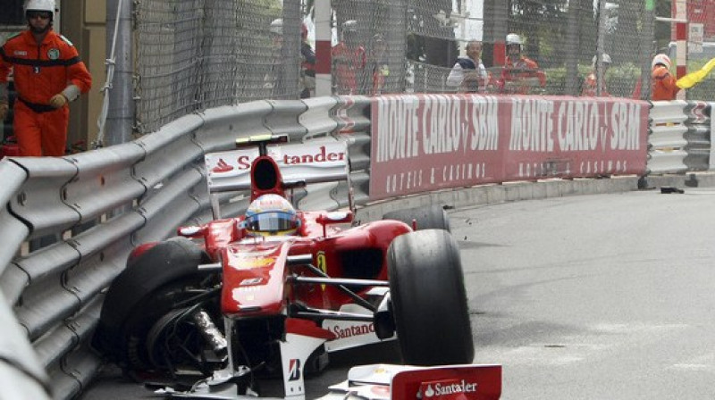 Fernando Alonso mašīna pēc avārijas
Foto: Scanpix Sweden/Scanpix