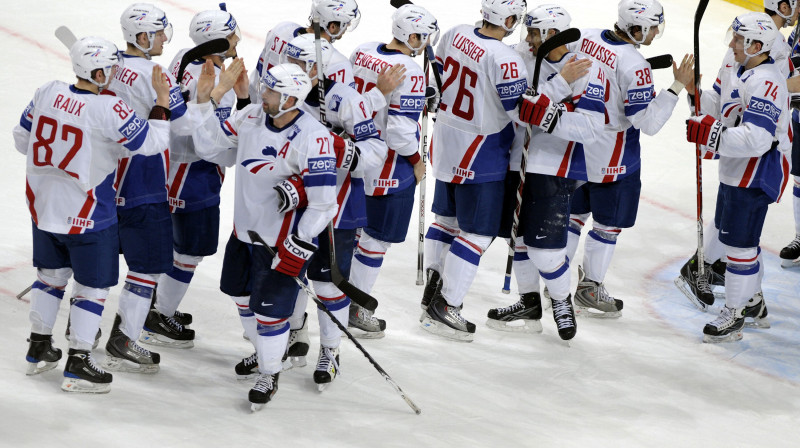 Francijas hokejisti var priecāties - pēc gada atkal A divīzijas turnīrs 
Foto: AFP/Scanpix
