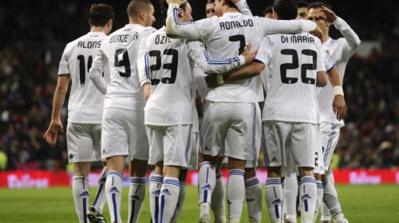 ''Real'' spēlētāji atzīmē vārtu guvumu
Foto: AFP/Scanpix