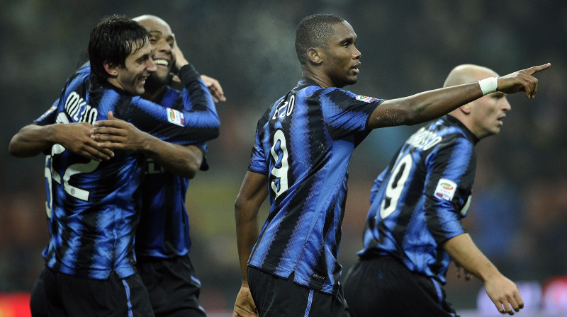 Milānas "Inter" spēlētāji
Foto: AFP/Scanpix Sweden