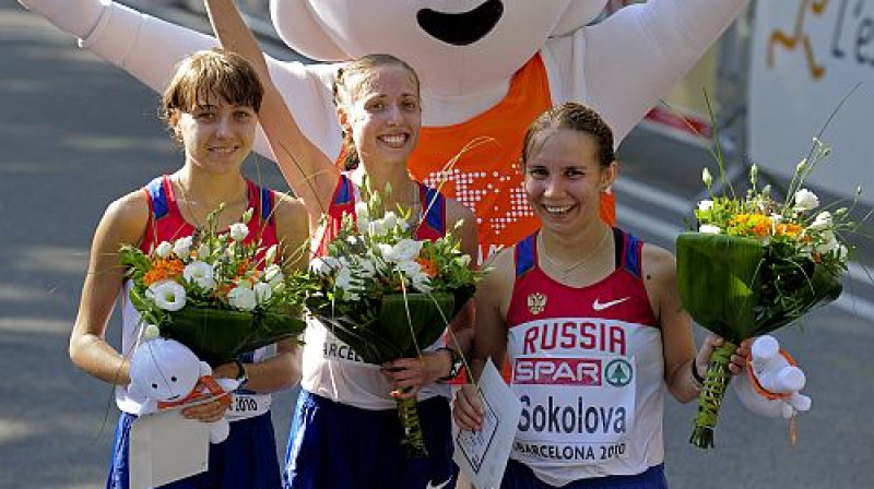 Vera Sokolova (pirmā no labās)
Foto: AFP/Scanpix