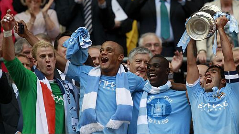 "Manchester City" futbolisti triumfē Anglijas kausa izcīņā
Foto: Reuters/Scanpix