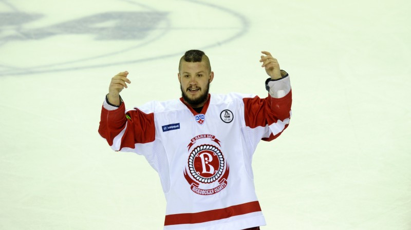 Džons Mirastijs vēl "Vityaz" kreklā
Foto: Romāns Kokšarovs, Sporta avīze, F64