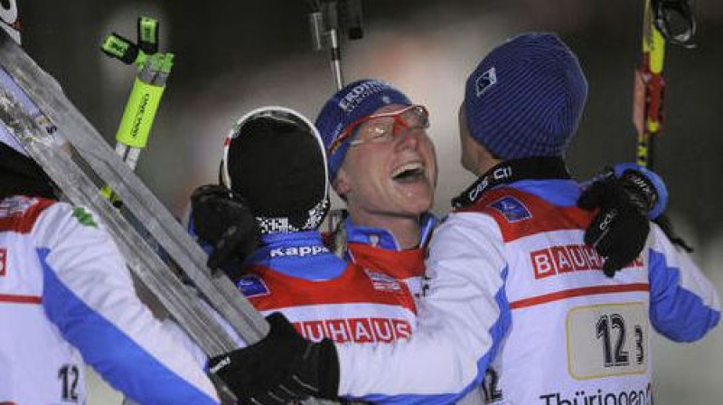 Laimīgā Itālijas izlase pēc finiša
Foto: AFP/Scanpix