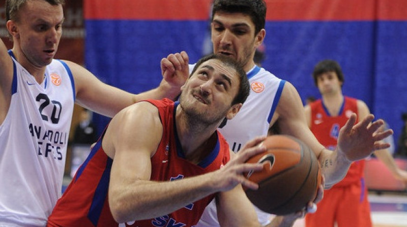 Maskavas CSKA centra spēlētājs Nenads Krstičs
Foto: ITAR-TASS/Scanpix