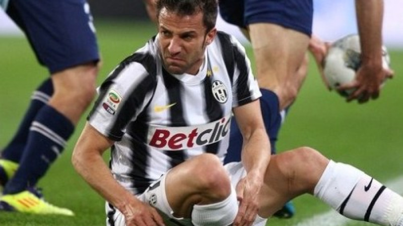 Alesandro del Piero guva uzvaras vārtus spēlē pret "Lazio".
Foto: LaPresse/Scanpix