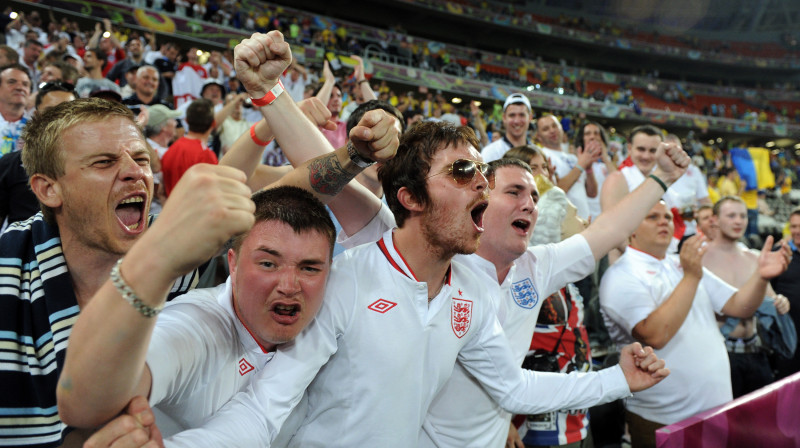 Anglijas līdzjutēji "Euro 2012" 
Foto: Itar-Tass/Scanpix