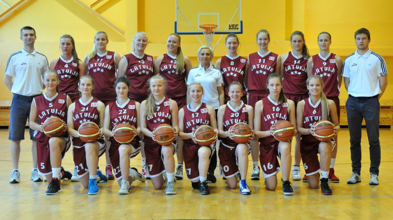 Latvijas U16 izlase.
Foto: Romualds Vambuts
