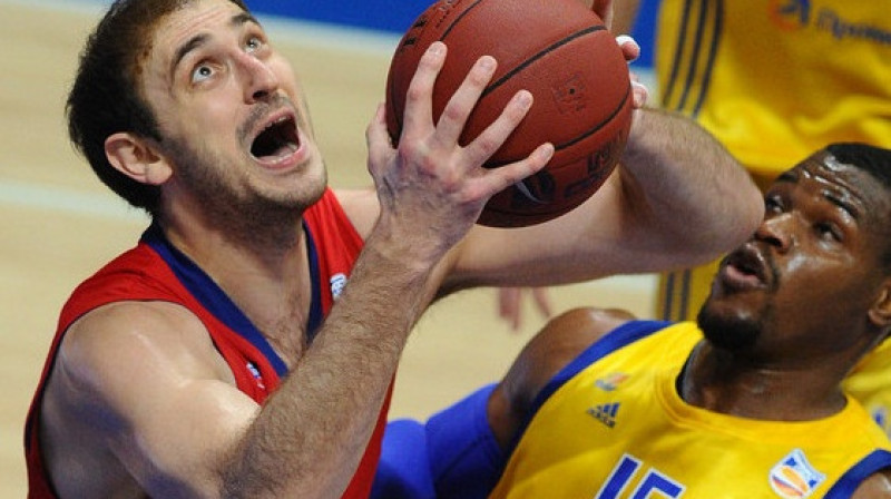 Maskavas CSKA centra spēlētājs Nenads Krstičs
Foto: ITAR-TASS/Scanpix