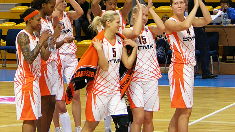 Anete Jēkabsone-Žogota un UMMC gaidīs pārējās septiņas Eirolīgas finālturnīra dalībnieces.
Foto: basket.ugmk.com