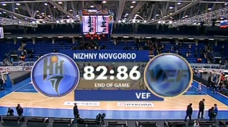 Gala rezultāts Ņižņijnovgorodā
Foto: no "VTB United League" video