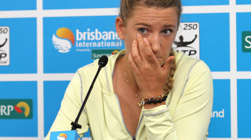 Viktorija Azarenka, paziņojot par izstāšanos no Brisbenas turnīra
Foto: AP/Scanpix