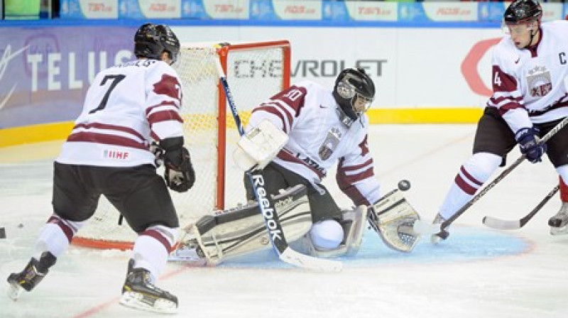 Latvijas U20 hokeja izlase pasaules čempionātā piedzīvoja zaudējumus visās sešās, tādējādi ieņemot 10. vietu turnīra tabulā.
Foto: IIHF