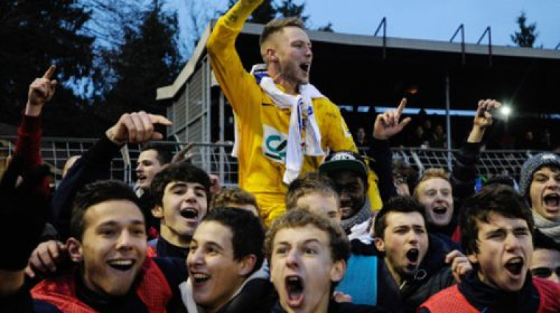 Svētki "Epinal" spēlētājiem, jauniešiem un arī līdzjutējiem
Foto: AFP/Scanpix