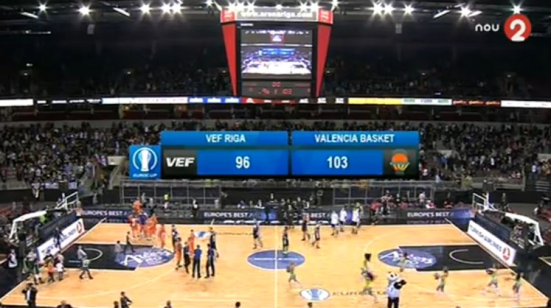 Spēles beigas
Foto: no "Valencia Basket TaronjaTV" video
