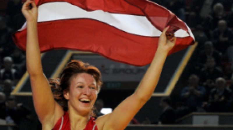Anastasija Grigorjeva pēc uzvaras EČ finālā
Foto: AFP / Scanpix