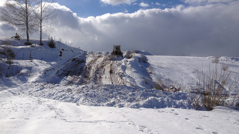 Valmieras trasi klāj bieza sniega kārta
Foto: Māris Kaucis