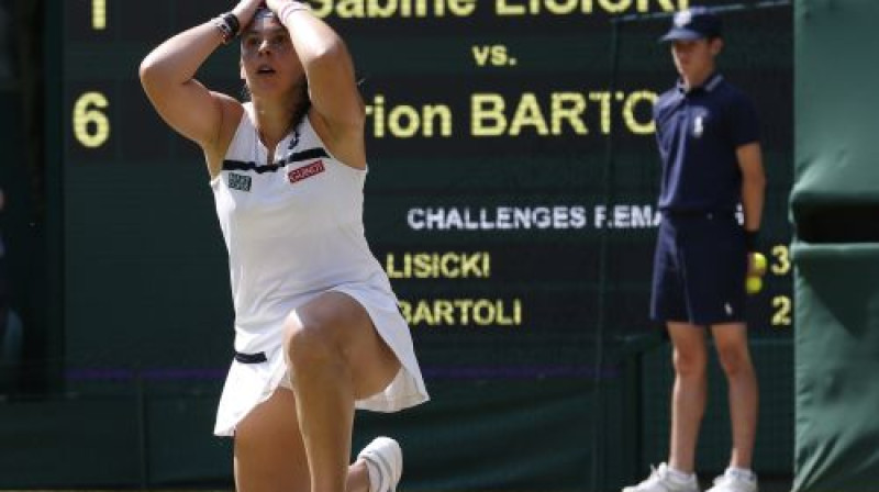 Marionas Bartoli pirmā reakcija uz uzvaru Vimbldonā
Foto: Reuters/Scanpix