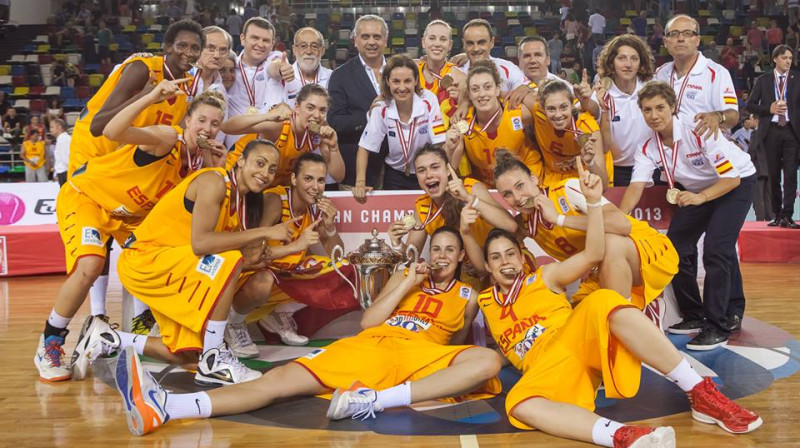 Spānijas basketbolistes ceturto reizi septiņu gadu laikā triumfēja Eiropas U20 čempionātā, turklāt paveica to trešo reizi pēc kārtas
Foto: www.fibaeurope.com
