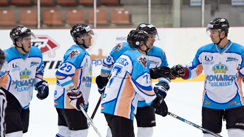 HK "Ozolnieki/MONARCH" ir nemainīga Latvijas Virslīgas hokeja čempionāta vērtībā.
Foto: Vladislavs Proškins