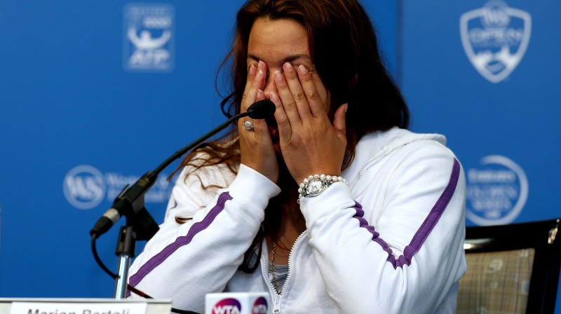 Mariona Bartoli, paziņojot par karjeras beigām...
Foto: AFP/Scanpix