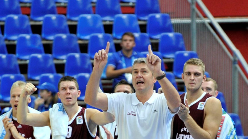 Ainars Bagatskis un Latvijas valstsvienība (3-2) Slovēnijā izcīnījuši vairāk uzvaru nekā piecos iepriekšējos finālturnīros kopā (2-15)
Foto: Romāns Kokšarovs, "Sporta Avīze", f64