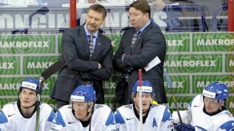 Juka Jalonens un Jari Kurri ar Somijas izlasi
Foto: Lehtikuva / Scanpix