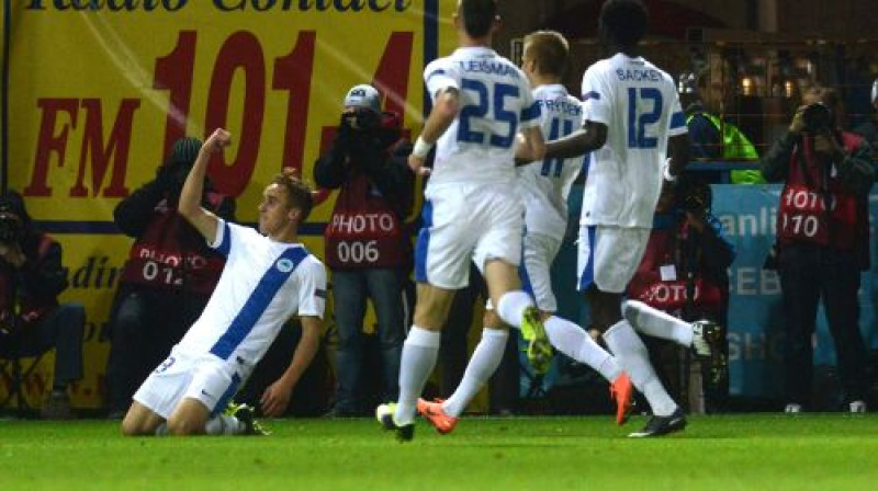 Lībereces "Slovan" futbolisti
Foto:AFP/Scanpix