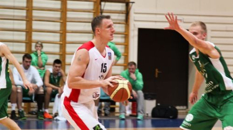 Mihals Hlebovicks spēlē pret BK "Valmiera"
Foto:Publicitātes foto