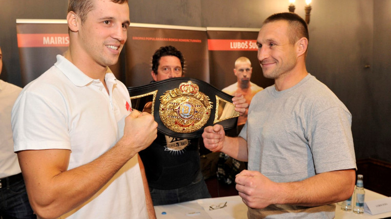 Mairis Briedis un Ļubošs Šuda
Foto: Romāns Kokšarovs, Sporta Avīze, f64