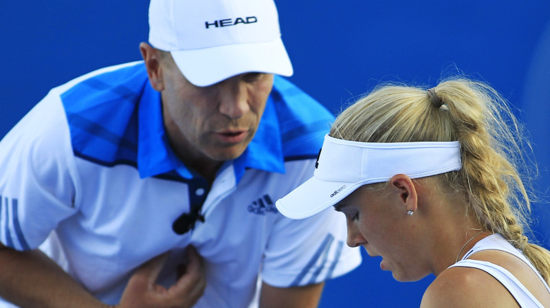 Tomass Hegšteds ar Karolīnu Vozņacki nostrādāja tikai divos turnīros
Foto: AFP/Scanpix